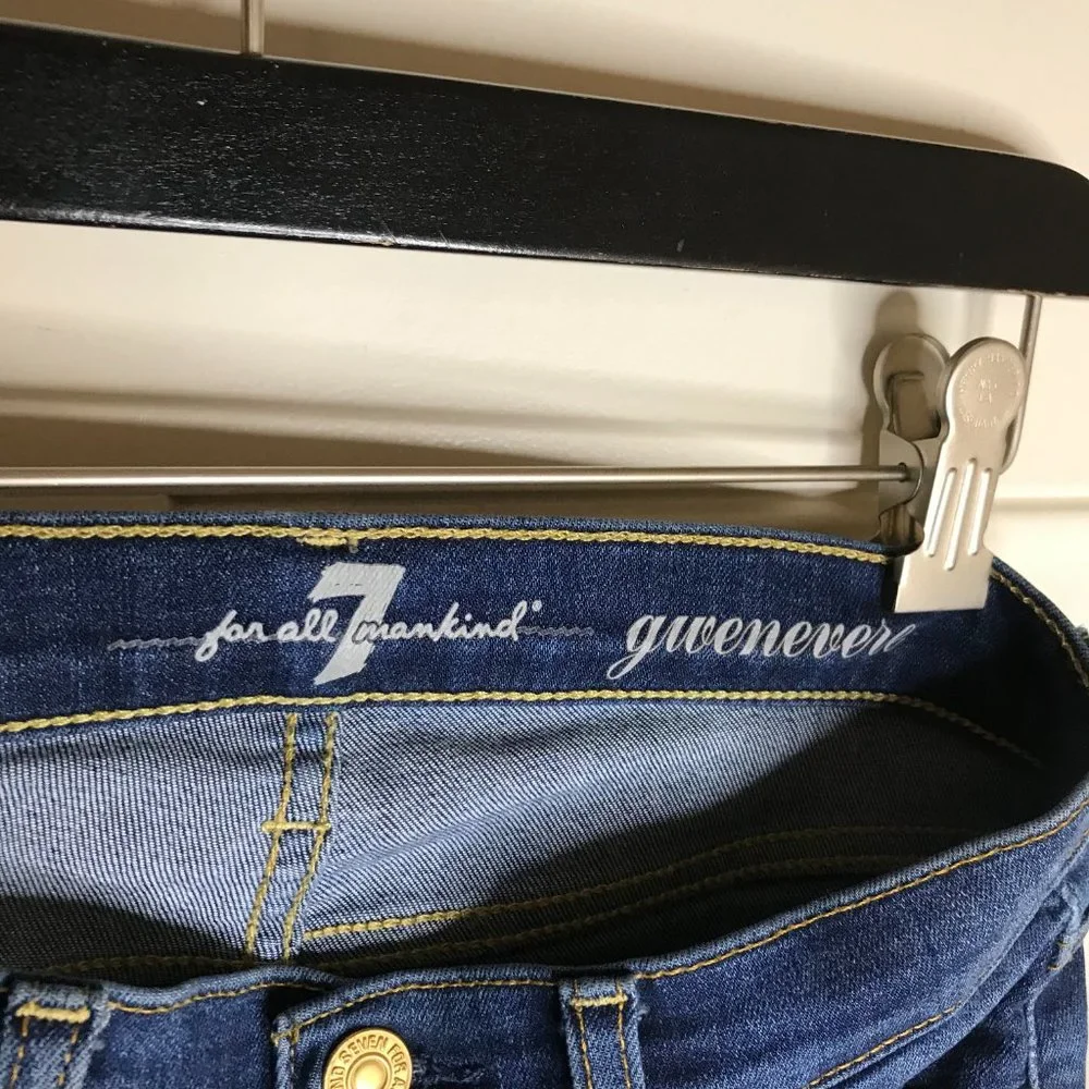 7 For All Mankind Women's Gwenevere Skinny Jeans Blue ~ Size 24 - Picture 5 of 6